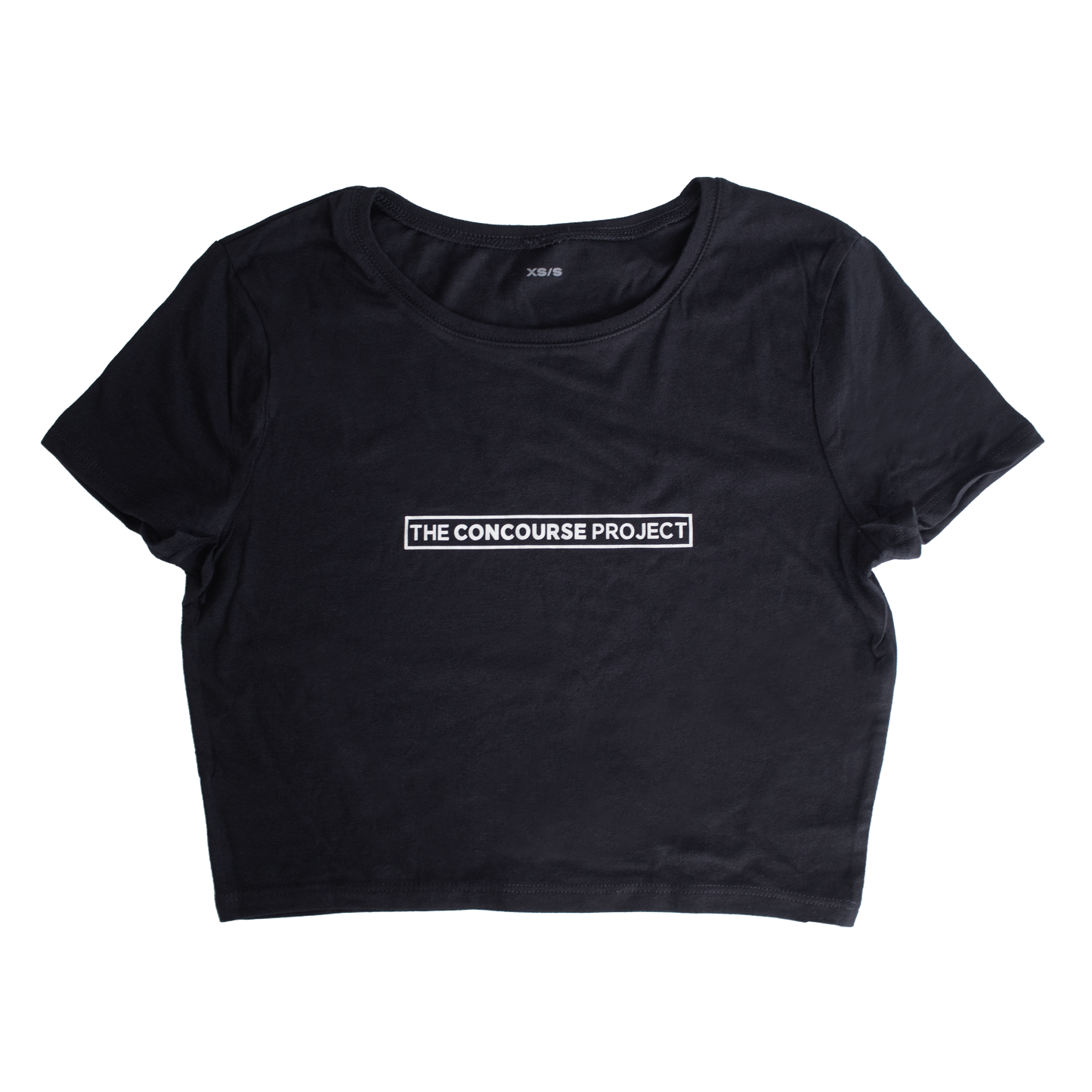 TCP Metallic Silver Logo Crop Tee