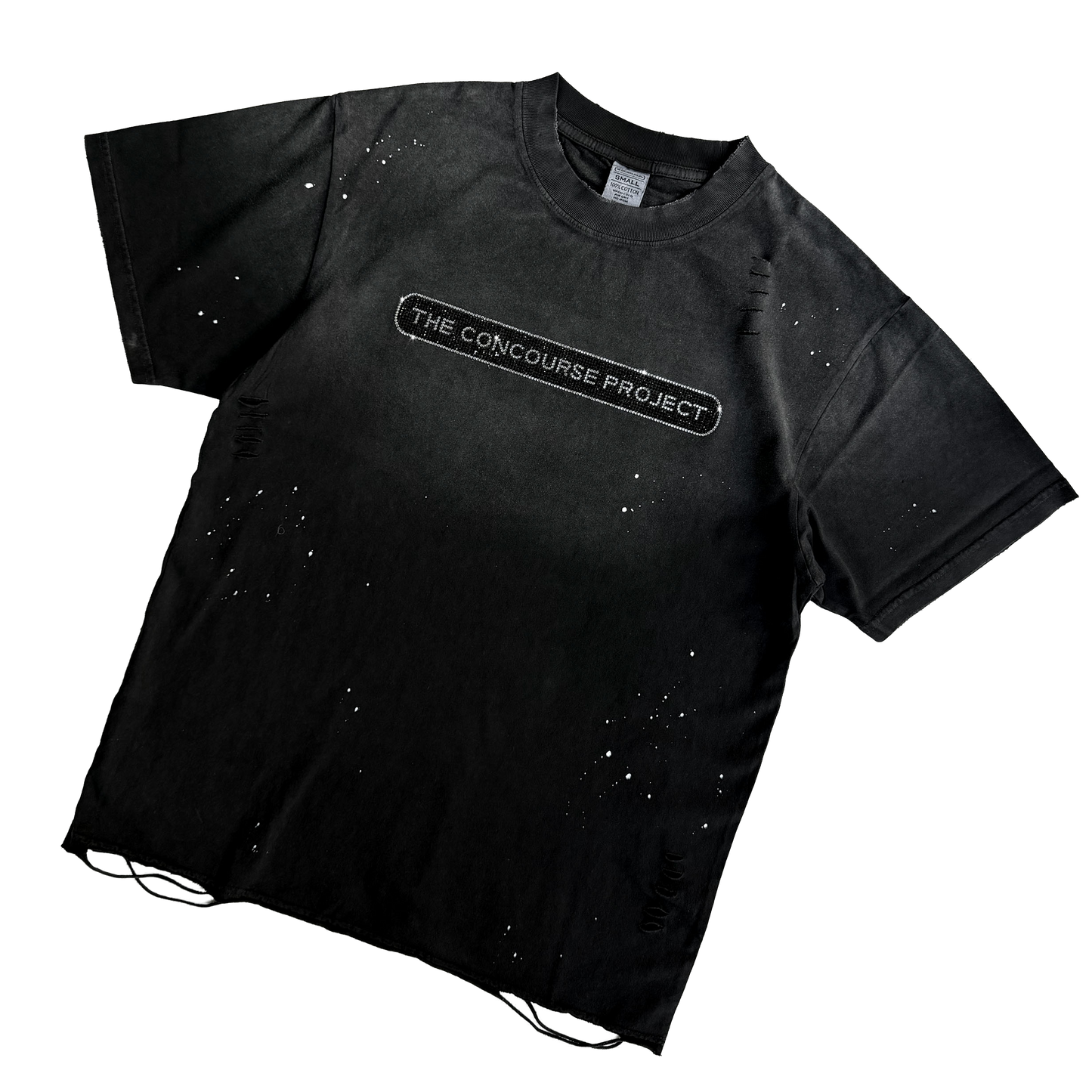 Distressed Rhinestone Logo Unisex Tee