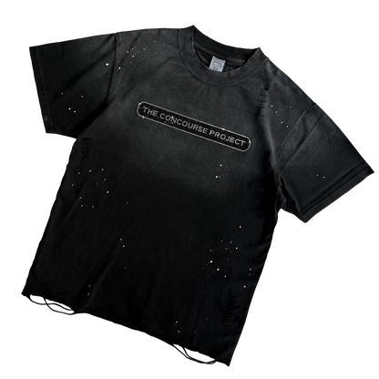 Distressed Rhinestone Logo Unisex Tee