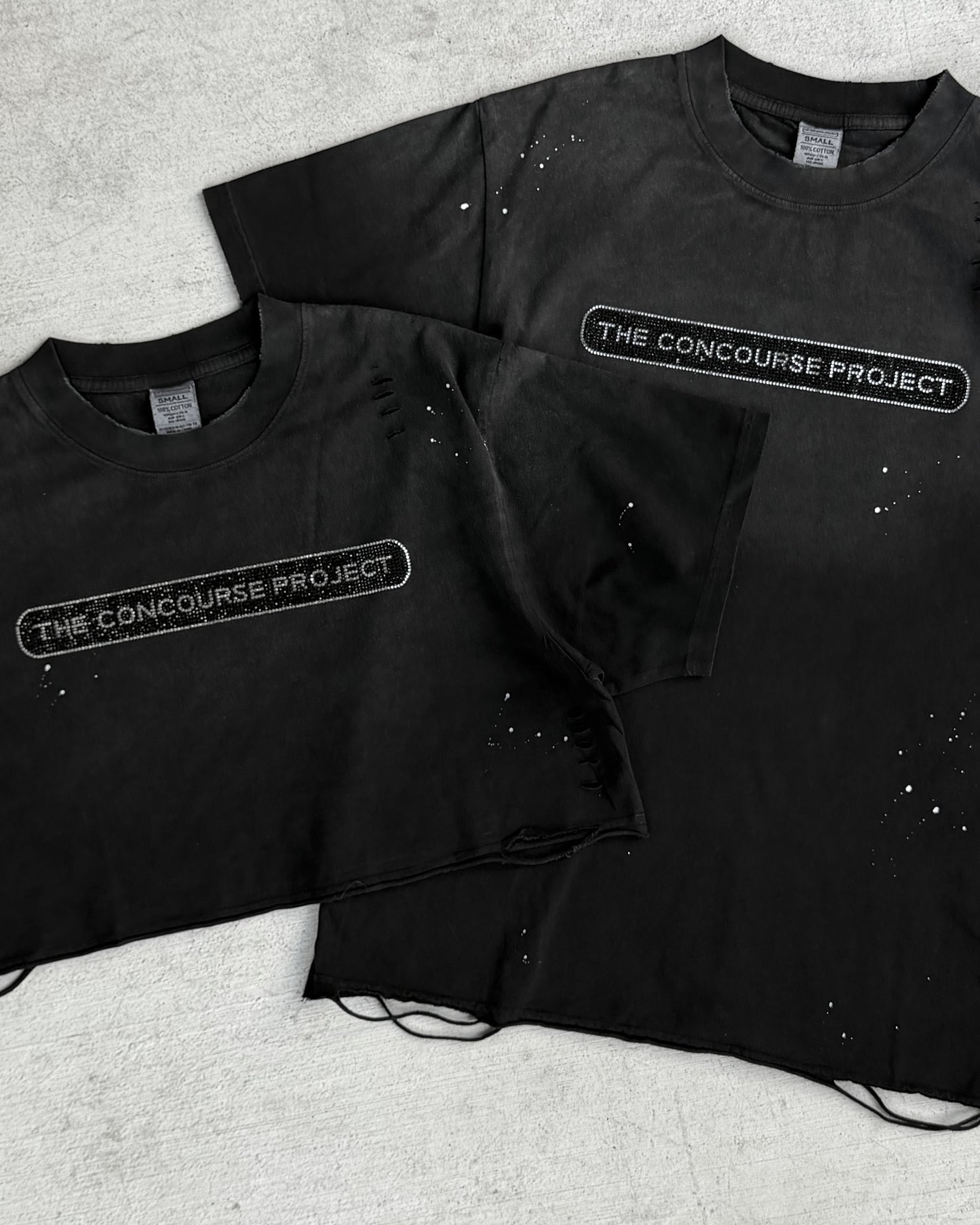 Distressed Rhinestone Logo Unisex Tee
