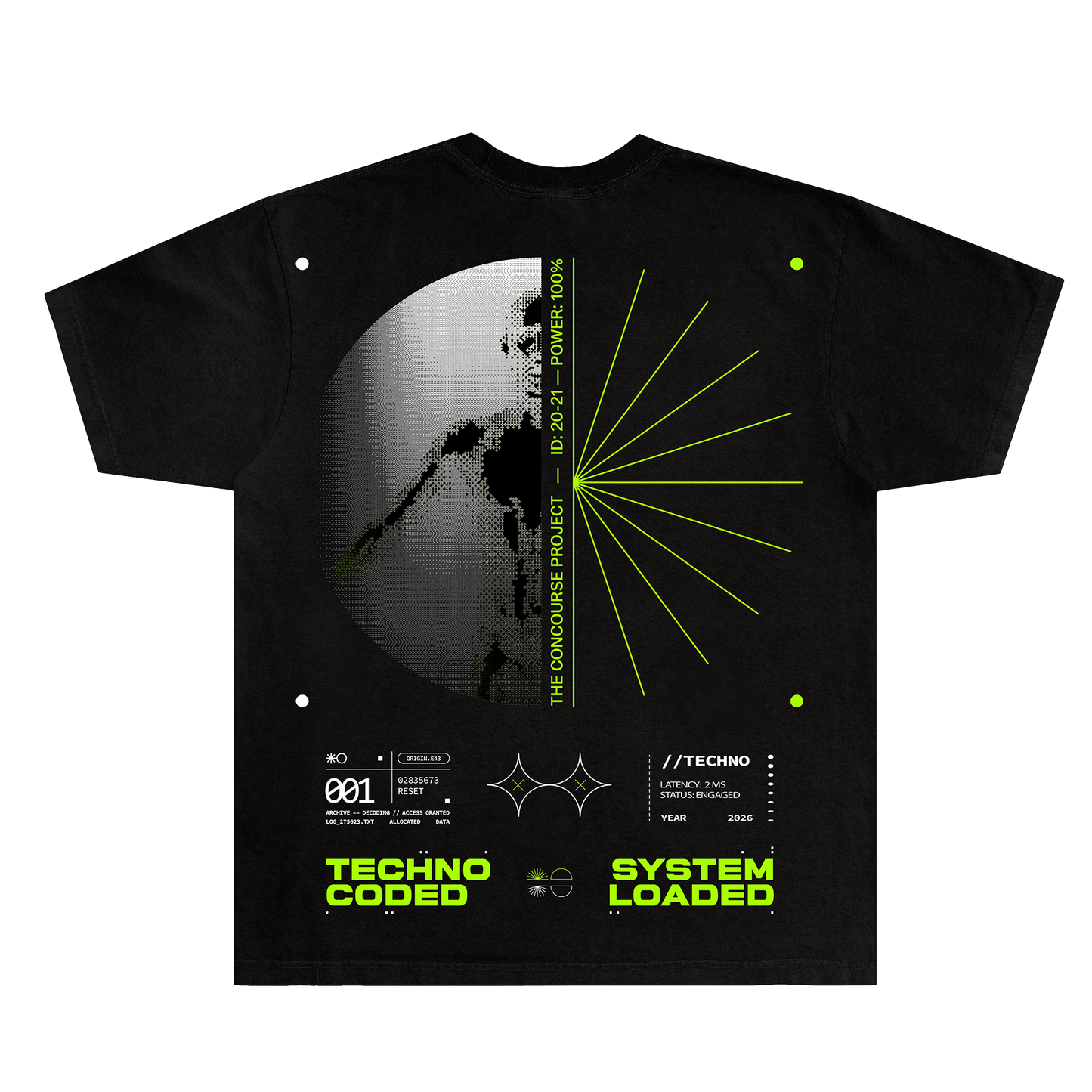Techno Coded Tee (Black/Green)