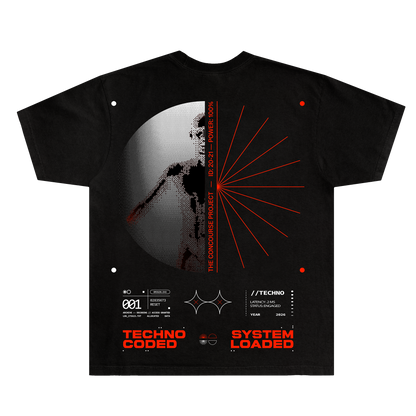 Techno Coded Tee (Black/Orange)